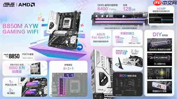 高性价比新选 华硕B850 AYW主板轻松拿捏9500F