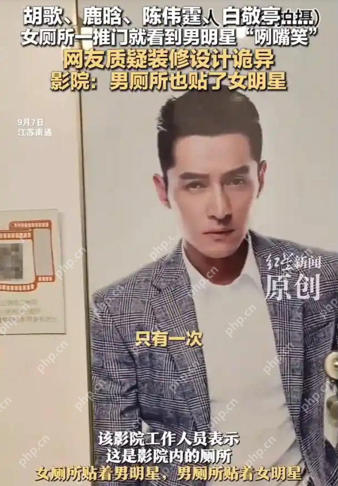 女厕一推门就看到“男明星咧嘴笑”，趣味装饰还是侵权行为？ - php中文网