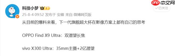 疑似OV米耀超大杯影像参数曝光！OV主打2亿像素主摄