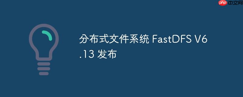 分布式文件系统 FastDFS V6.13 发布