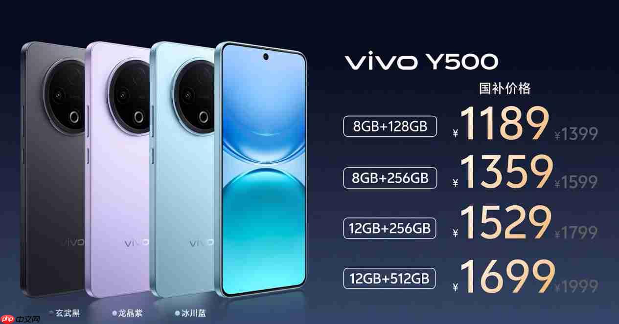 续航耐用双灭霸,国民旗舰vivo Y500正式发布!