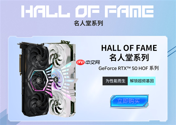 影驰名人堂RTX 5090D HOC LAB Plus-X显卡官方上架：25999元