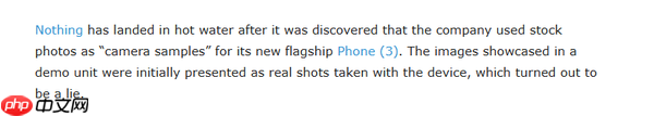 Nothing承认造假:Phone (3)相机样张实为付费图库照片