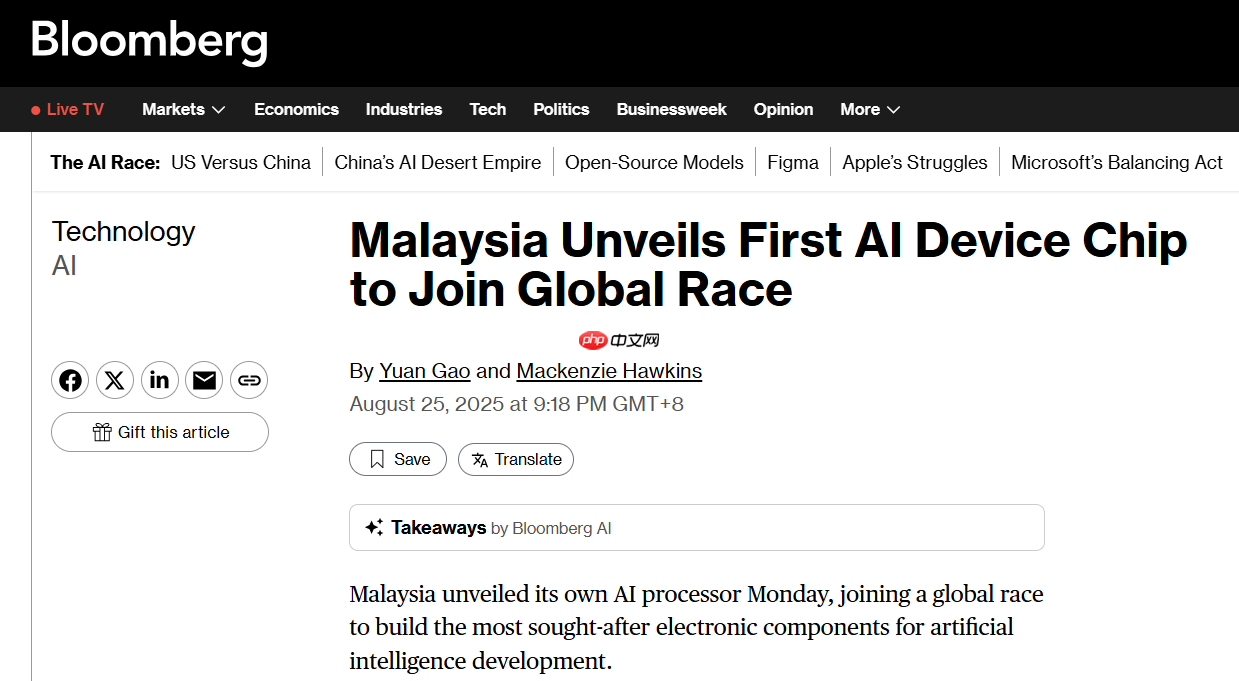 马来西亚 SkyeChip 推出该国首款边缘 AI 处理器