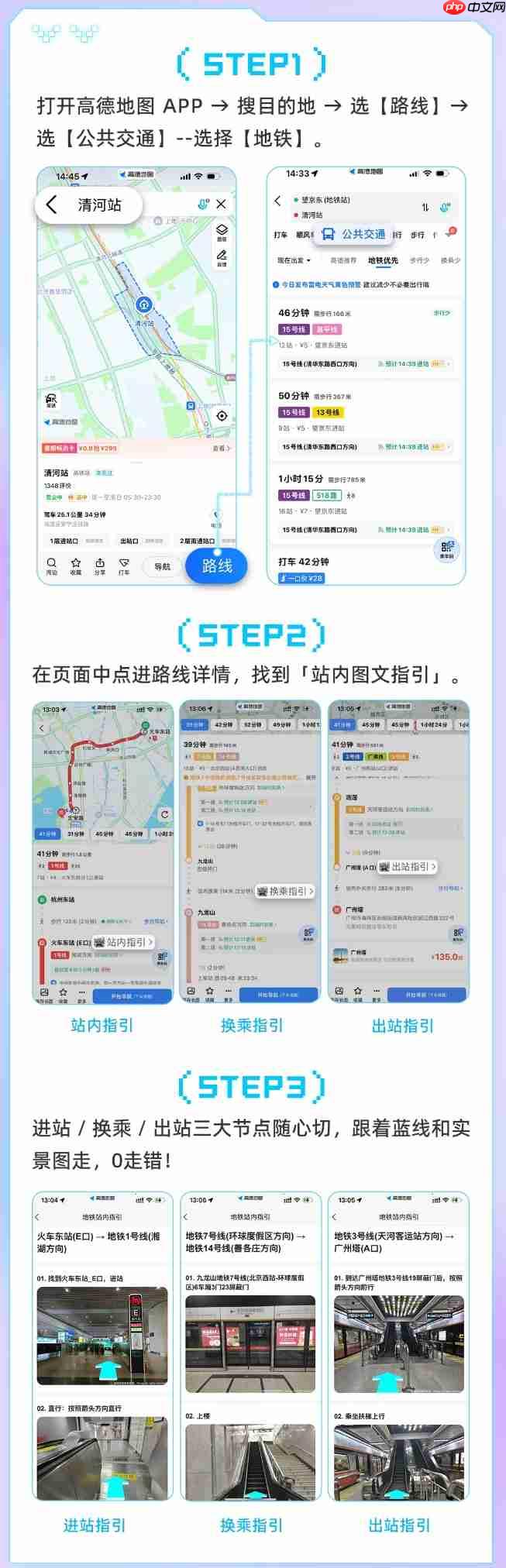 地铁不迷路,高德地图全新上线站内实景图文指引
