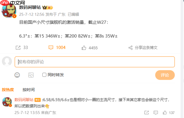 小米OV小尺寸旗舰机激活销量出炉:小米15达346万台