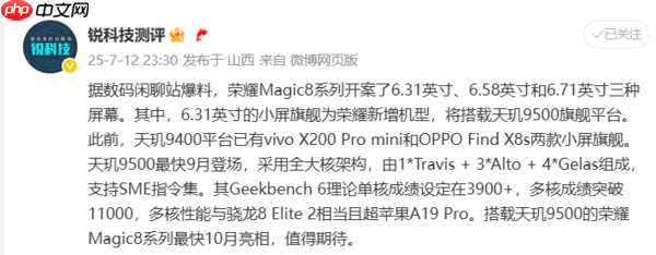 下半年各品牌旗舰机屏幕配置曝光:米OV耀主推1.5K屏