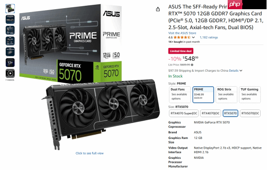 杀回首发价!华硕Prime RTX 5070显卡爽玩《明末:渊虚之羽》