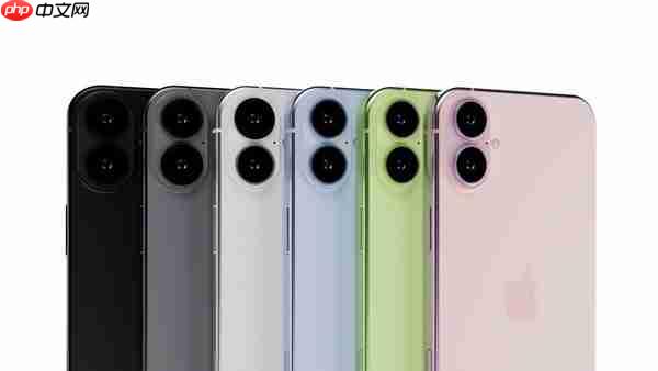 iPhone 17最新渲染图曝光：浅蓝、浅绿、紫色成焦点