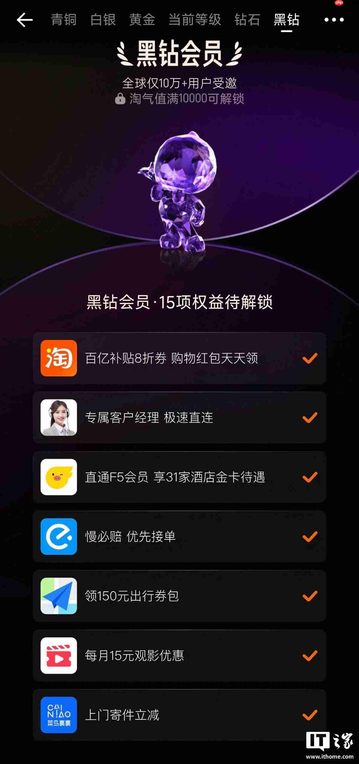 淘宝上线“大会员”体系:打通饿了么、飞猪、菜鸟、高德地图
