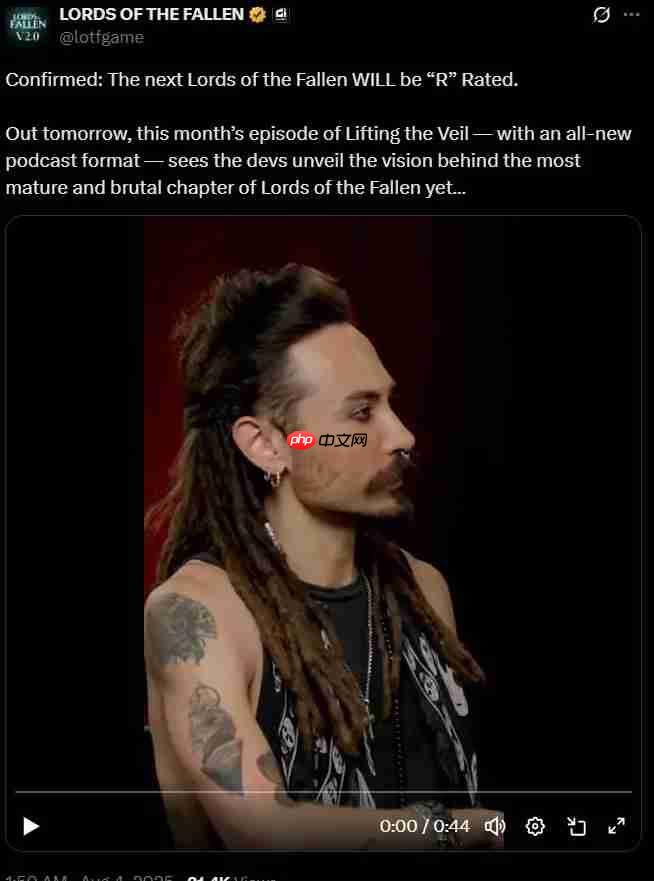 《堕落之主》续作将更黑暗更残酷 采用虚幻引擎5.6打造