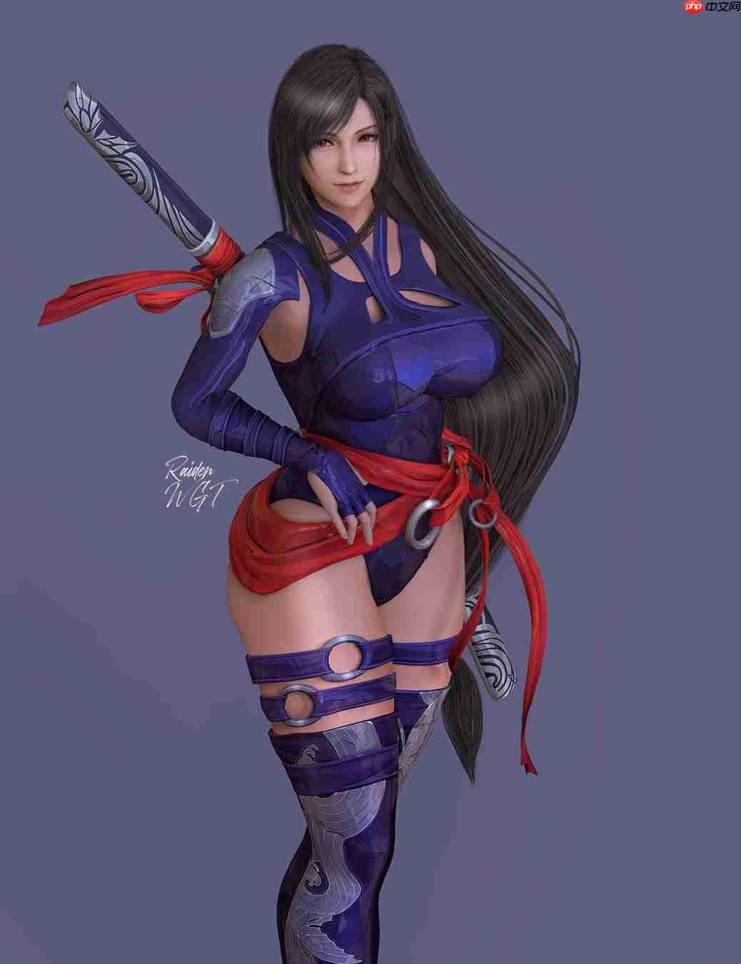 《最终幻想7》蒂法新3D美图 穿其他女角服装不违和