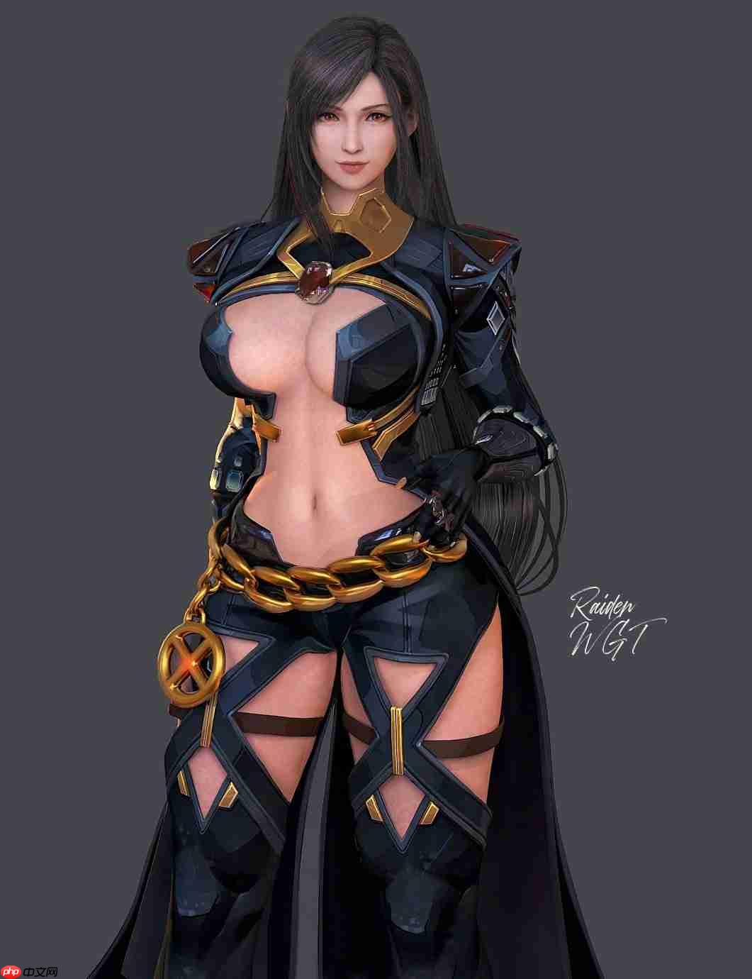 《最终幻想7》蒂法新3D美图 穿其他女角服装不违和