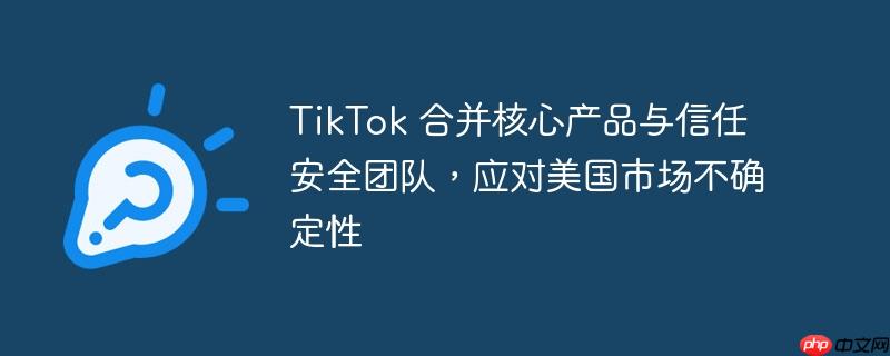 TikTok 合并核心产品与信任安全团队，应对美国市场不确定性
