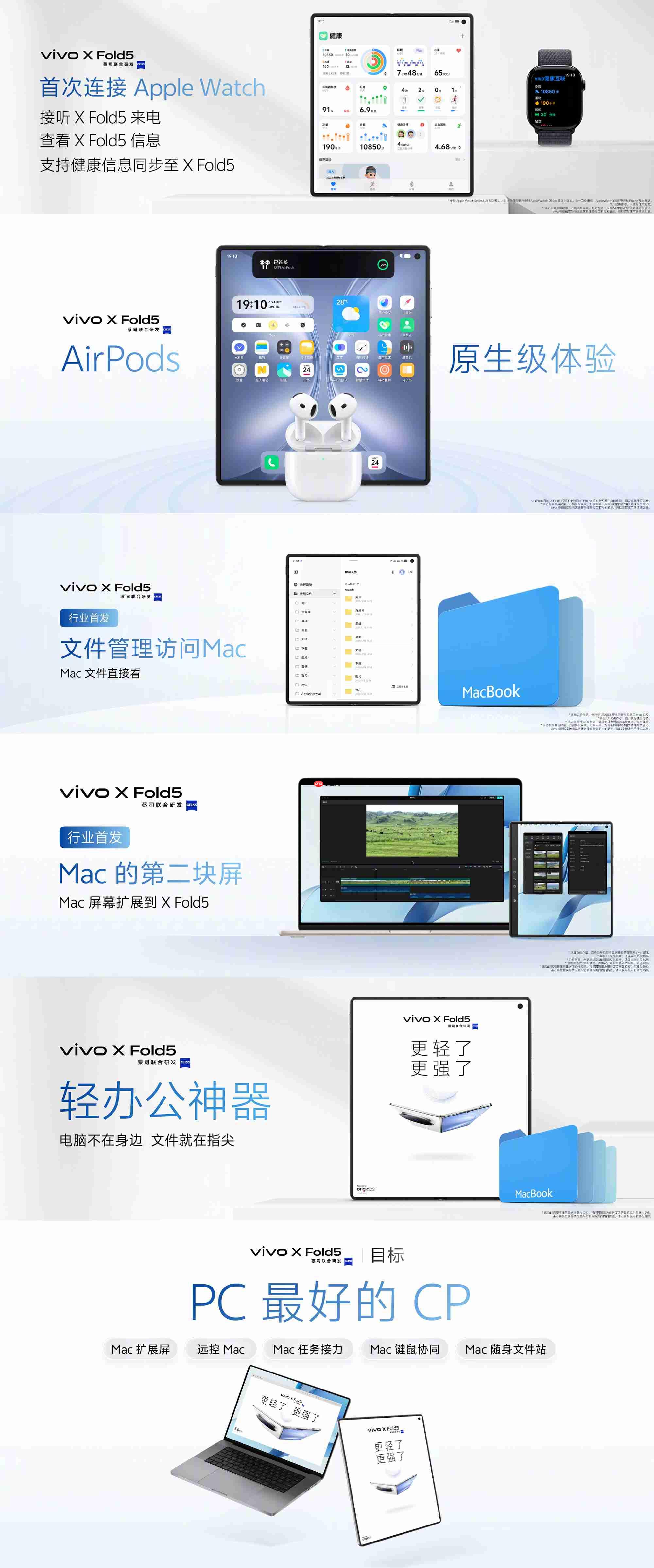 全球最轻大折叠vivo X Fold5正式发布,售价6999元起!