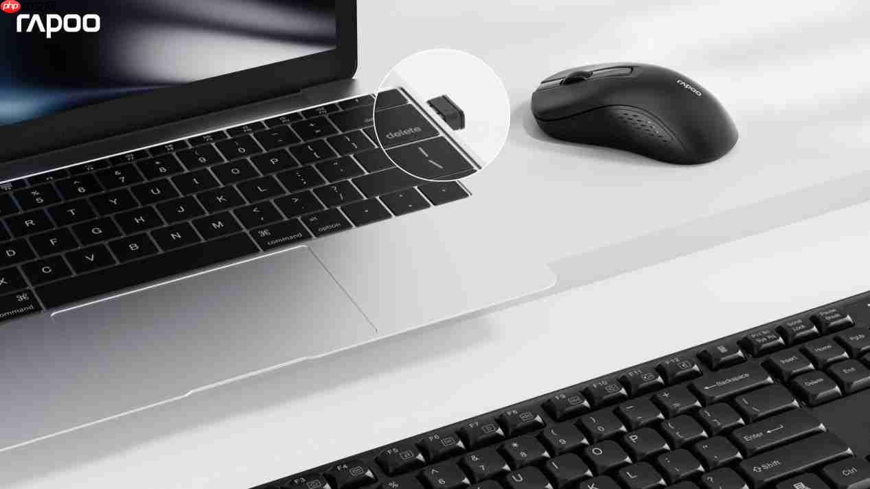 轻音型降噪设计2.4G无线传输雷柏X2800S光学键鼠套装上市