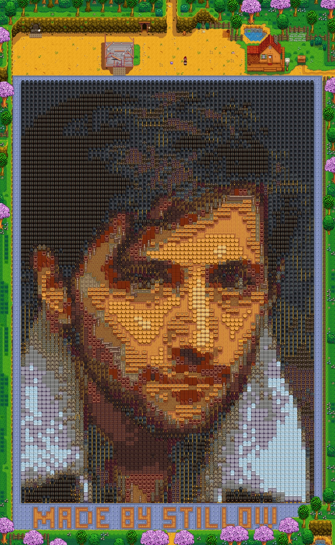 令人惊叹!玩家耗时20小时在《星露谷物语》中还原游戏制作人肖像