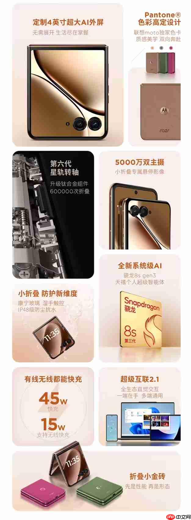 联想折叠屏手机新品开卖!搭载骁龙 8s Gen3 处理器