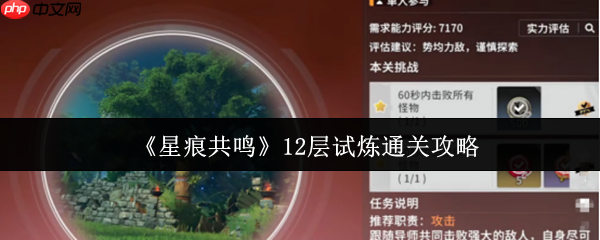 星痕共鸣12层试炼终极突破:幻神阵容与零失误操作指南