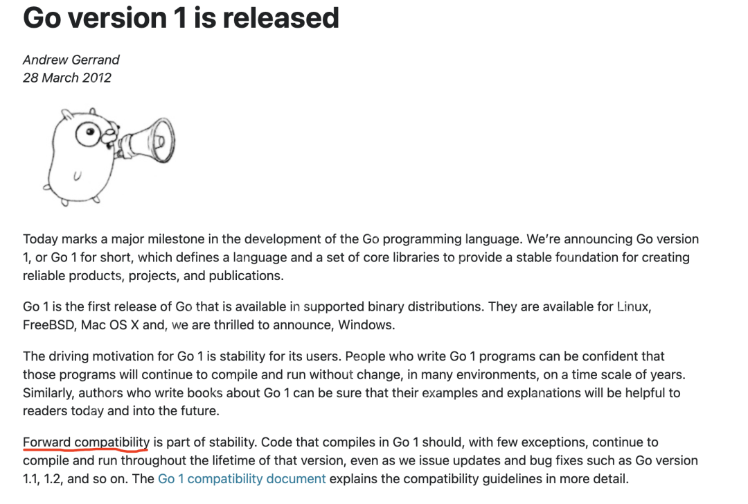探讨10年前Go 1.0发行时的一处关键概念
