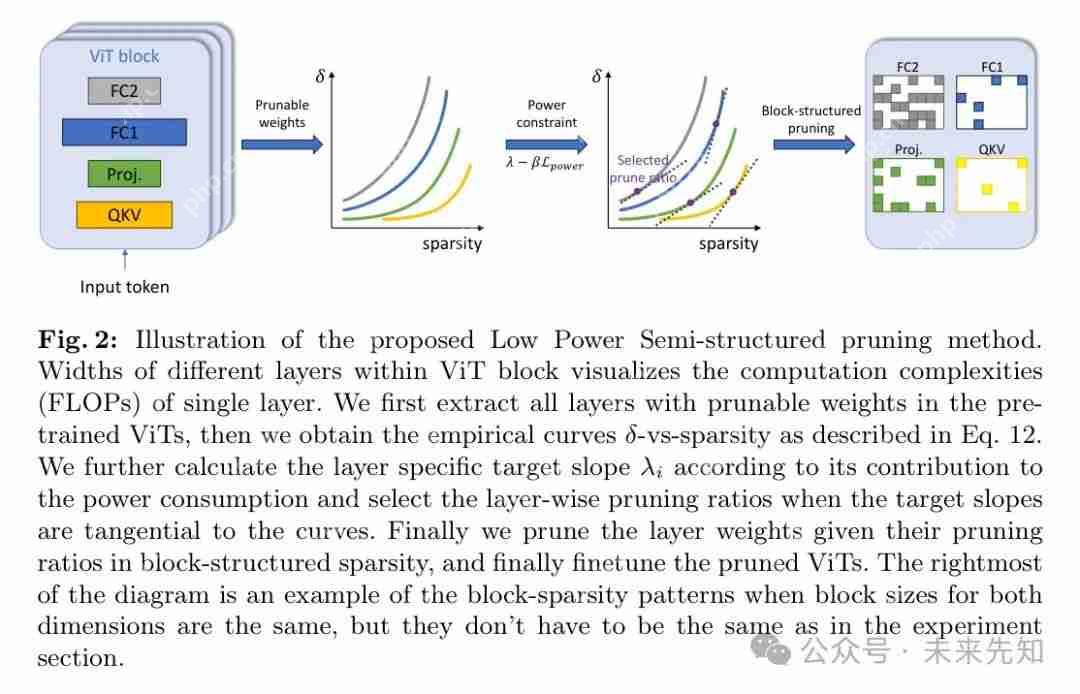 从 DeiT-B 到 DeiT-S,块结构化剪枝在深度 ViTs上 的应用 !