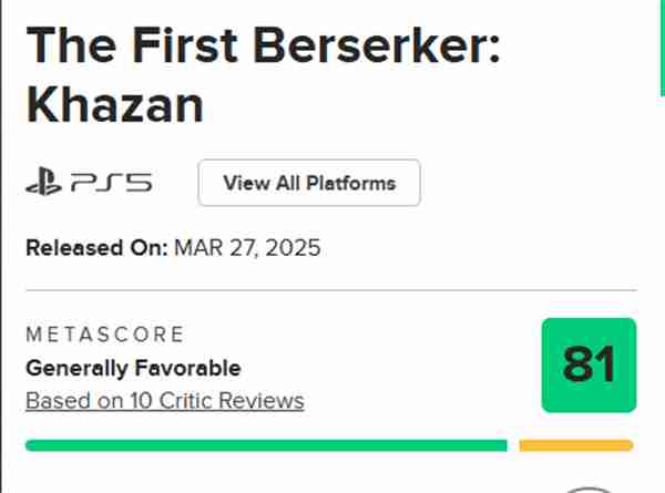 《第一狂战士:卡赞》媒体评分解禁 M站均分81分