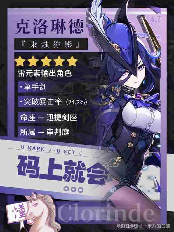 《原神》克洛琳德装备与队伍搭配详细指南