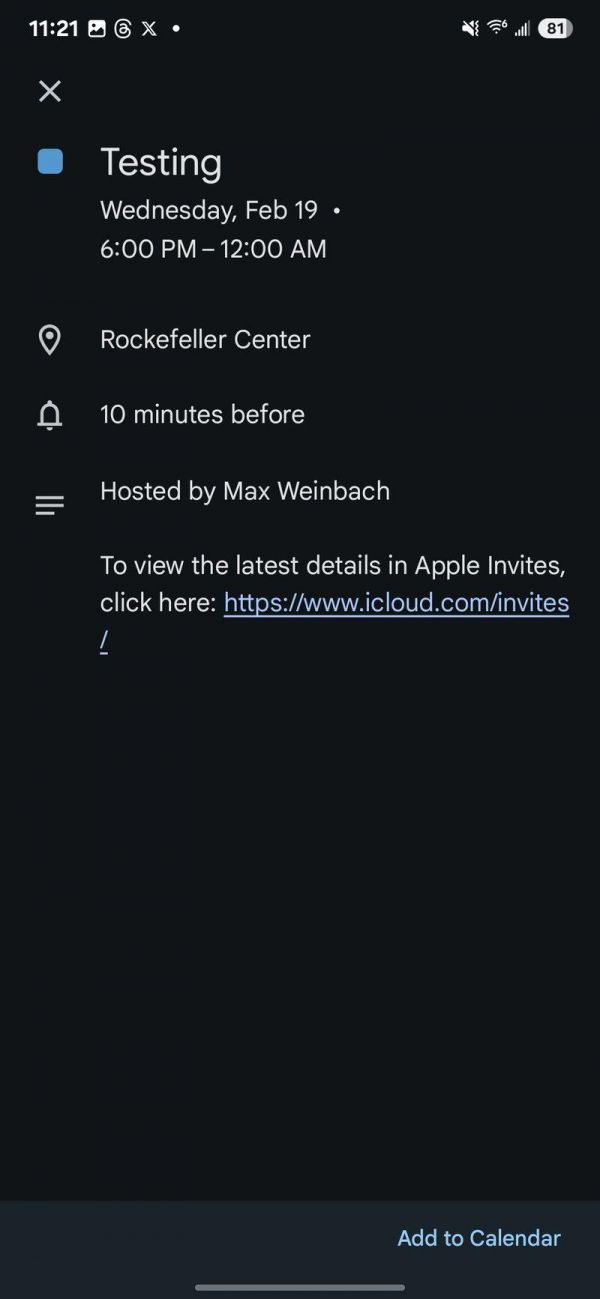 苹果Invites应用跨平台体验，安卓用户实测报告