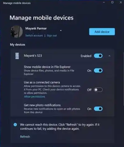 微软Win11测试新功能:从设置中解绑iPhone与安卓手机