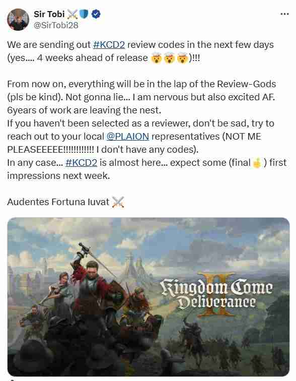 天国:拯救2评测代码即将发放,战马工作室准备迎接玩家的中世纪冒险