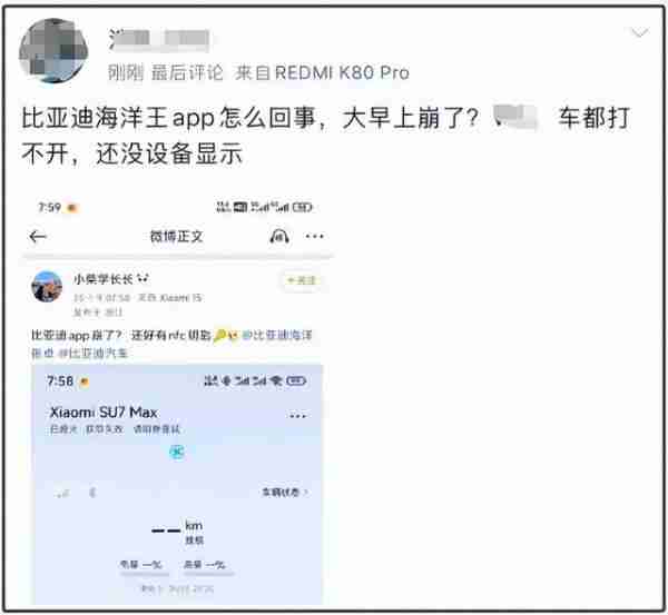 比亚迪王朝、海洋App疑似崩溃,多方回应