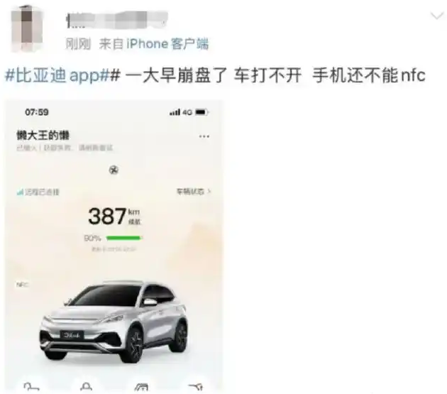 比亚迪王朝、海洋App疑似崩溃,多方回应