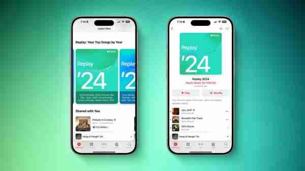 苹果Apple Music 2024年度听歌报告上线,可在App内查看分享