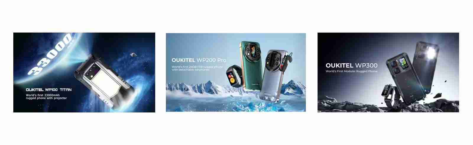 Oukitel发布多款三防手机:WP200 Pro内置可拆卸带屏蓝牙耳机