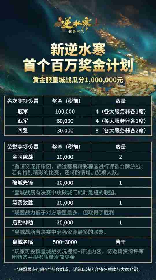 《逆水寒》全服唯一，黄金服最强帮会大当家即将诞生！