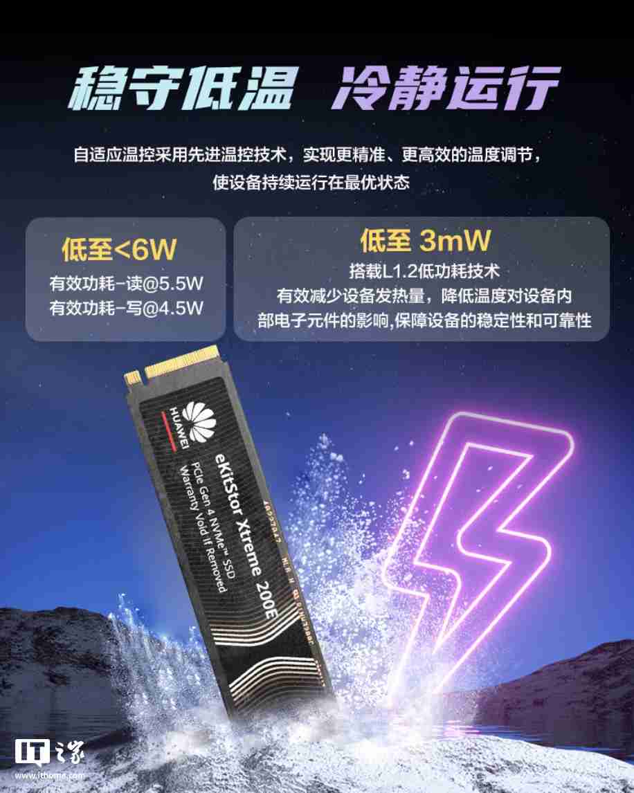 1TB 售价 499 元，华为坤灵 eKitStor Xtreme 200E 固态硬盘发售