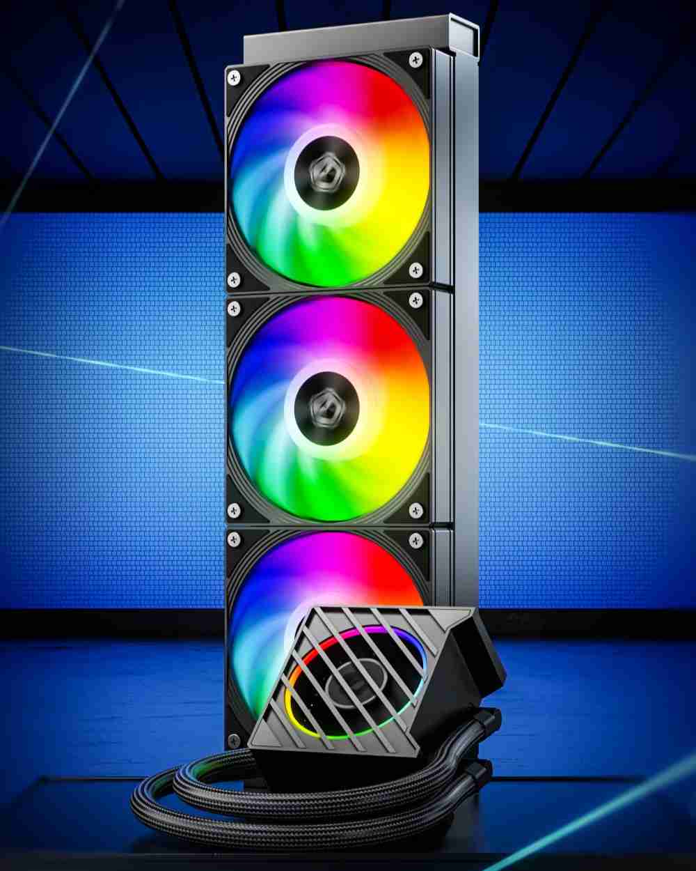 酷凛推出雪界 DF 系列厚排一体式水冷,冷头配备 VRM 散热风扇