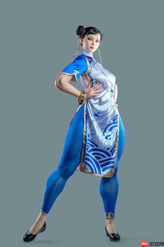 《街头霸王6》春丽等身人偶：硅胶皮肤真实触感