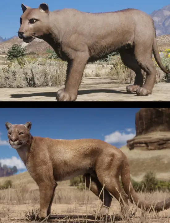 抽象建模看笑了！玩家对比《给他爱5》&《荒野大镖客：救赎2》动物建模