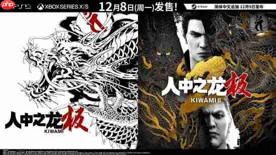 Steam版《如龙:极1/2》延期!追加简中等多语言支持