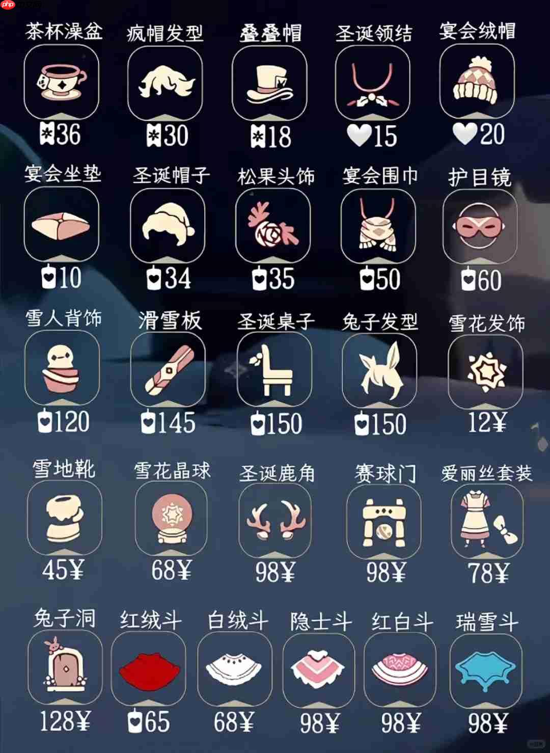 光遇圣诞节兑换图2025-光遇圣诞节兑换图最新2025