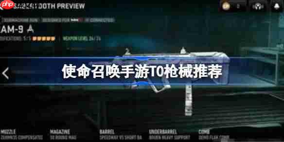 使命召唤手游T0枪械有哪些推荐-使命召唤手游T0枪械推荐