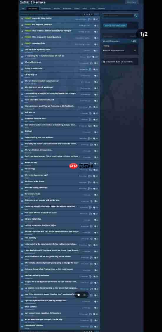 Steam社区爆了!《哥特王朝:重制版》被指丑化女性