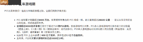PS5五周年数据公布：《刺客信条：英灵殿》为PS5单机游戏游玩时长之最！